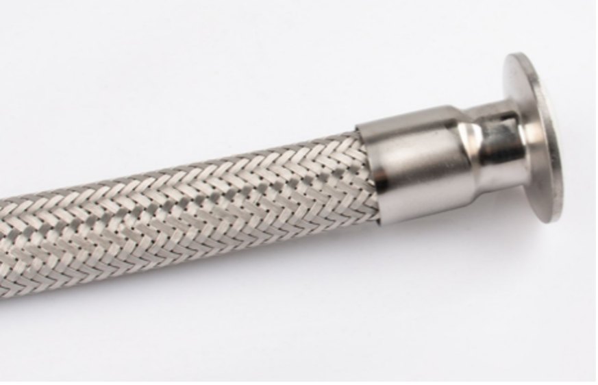 Stainless braided hose with flange fitting